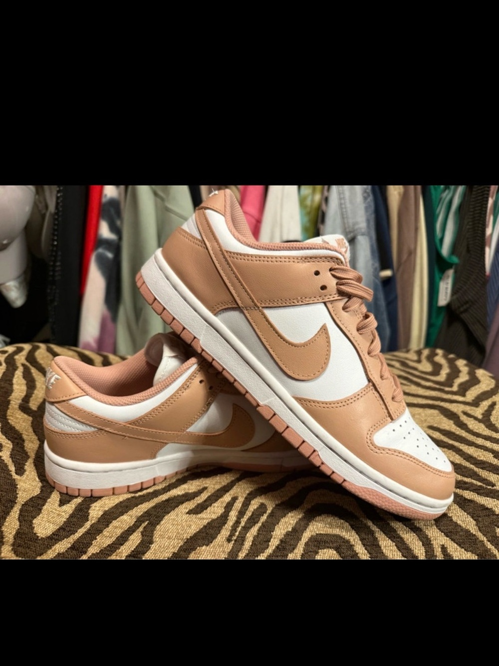 Nike Women’s Low-Top Sneakers in Tan and White